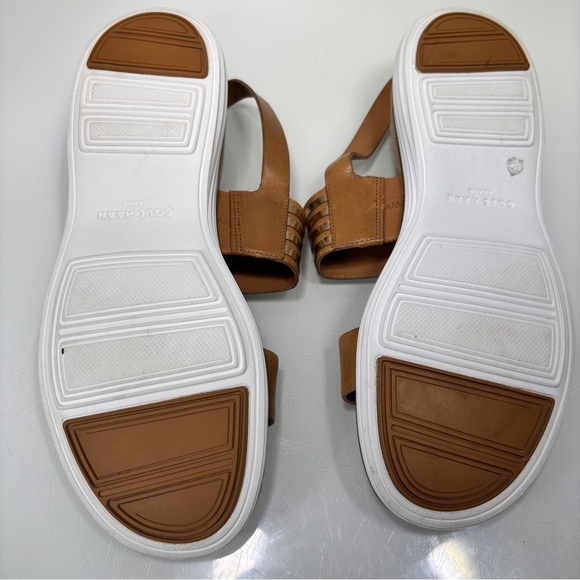 Cole Haan OriginalGrand Brown Gold Leather Slingback‎ Sandals Size 8.5 - Picture 9 of 12